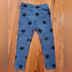 Primary leggings blue and black star size 4
